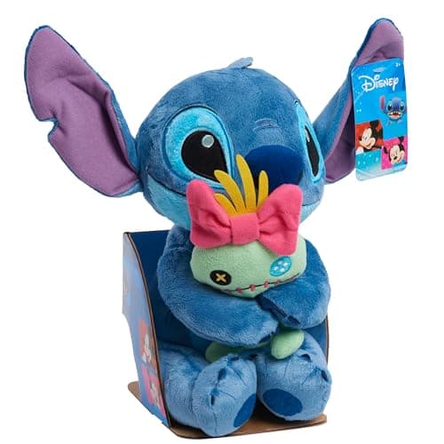 Disney Classics Lil Friends Stitch and Scrump Plush Stuffed Animal for Kids Ages 2 Up - Just Play Safe Toy