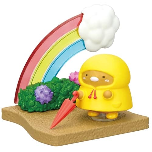 Re-Ment Sumikko Gurashi Walking on a Rainy Day Blind Box for Home Decor Lovers - Includes 1 of 8 Collectible Mini Figuri