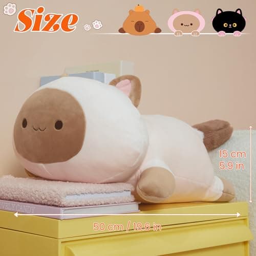 MINISO 19.6" Siamese Cat Plush Toy Kawaii Cute Hugging Pillow for Kids Boys Girls  
MINISO Ultra-Soft Rebound Siamese Ca