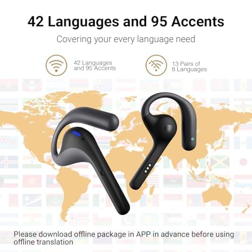 Timekettle W4 Pro AI Interpreter Earbuds (Grey) for Call and Video Translation Supporting 40 LanguagesAPP Work with iOS