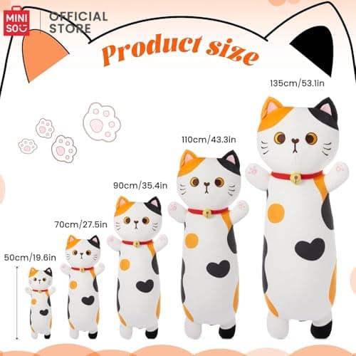 MINISO Long Cat Plush Pillow for Kids Soft Sleeping Aid Kawaii Cuddle Toy 36"  
MINISO Long Cat Stuffed Animal Soft Thro
