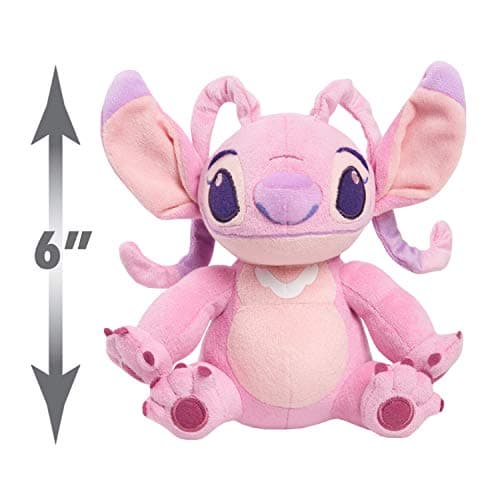 Disney Lilo & Stitch 6-Inch Bean Plushie Angel for Kids Ages 2 Up | Alien Stuffed Animal | Just Play