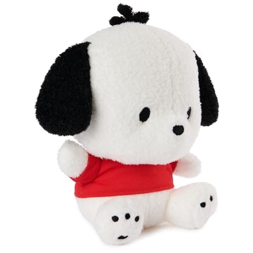 GUND Sanrio Pochacco White Red Puppy Stuffed Animal for Kids and Adults 6" Novelty Plush Toy