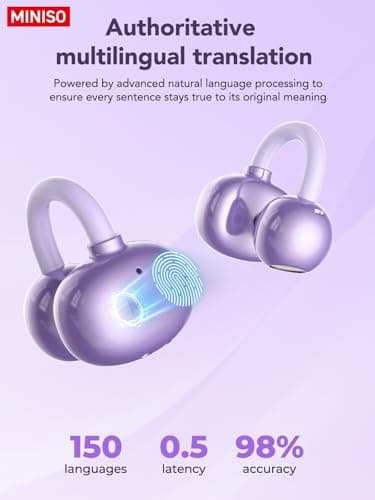 MINISO AI Translation Earbuds Ideal for Travel Business
MINISO AI Translation Earbuds with 150 Languages
MINISO 3-in-1 L