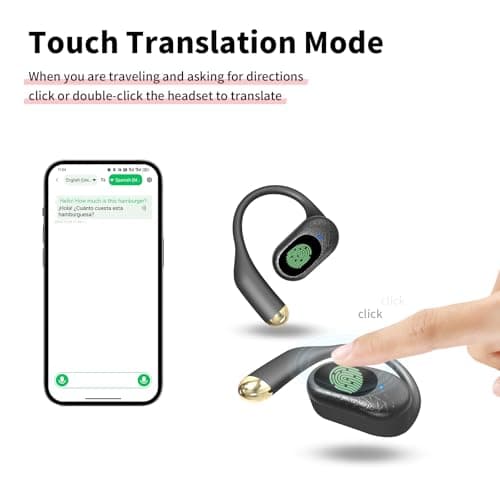 150 Language Translator Earbuds for Business Meetings and Travel
| 3-in-1 Two-Way Translating Earbuds for Learning and
