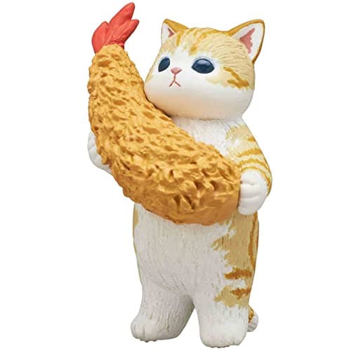 Kitan Club Mofusand Fried Shrimp Cat Blind Box - Fun, Versatile Decoration for Cat Enthusiasts - 5 Collectable Figurines