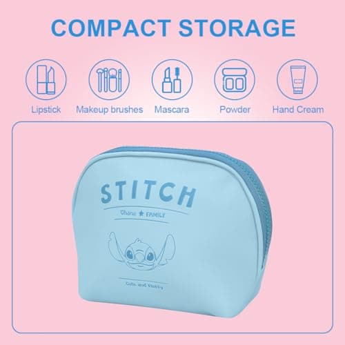 MINISO Stitch Shell Cosmetic Bag for Women Travel Toiletry Bag with Zipper
| Women's MINISO Stitch Shell Cosmetic Bag w
