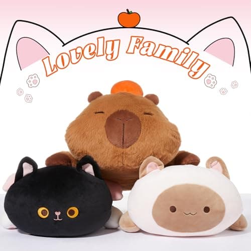 MINISO 19.6" Black Cat Plush Toy Kawaii Cute Stuffed Animal Ultra-Soft Rebound Hugging Pillow for Kids Boys Girls  
MINI
