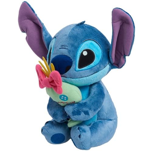 Disney Classics Lil Friends Stitch and Scrump Plush Stuffed Animal for Kids Ages 2 Up - Just Play Safe Toy