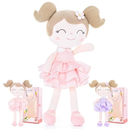 Gloveleya Soft Doll for Kids Ages 2-4 Peach Fairy Plush Toy with Gift Box