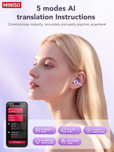 MINISO AI Translation Earbuds Ideal for Travel Business
MINISO AI Translation Earbuds with 150 Languages
MINISO 3-in-1 L