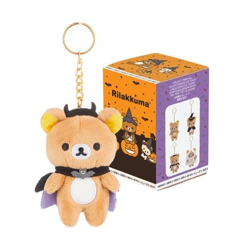 Rilakkuma San-X Original Halloween Series Plush Keychain Blind Box for Collectors - Ideal for Halloween Parties - Soft a