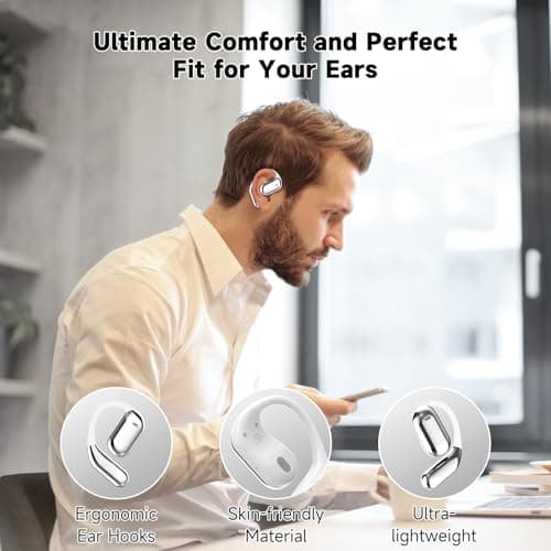 EUQQ Wireless Earbuds for Sports, Open Ear Bluetooth 5.4 Headphones with LED Display and 50H Playtime  
EUQQ Open Ear Bl