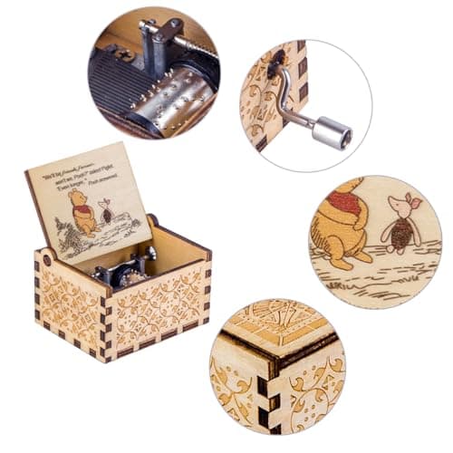 Pooh Musical Box for Sister | Wooden Friendship Gift for BFF | Birthday Anniversary Gift for Girlfriend Boyfriend