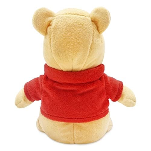 Disney Store Official Mini Bean Bag Plushie Pooh - Cute Stuffed Animal for Kids with Detailed Sculpting & Embroidered Fe