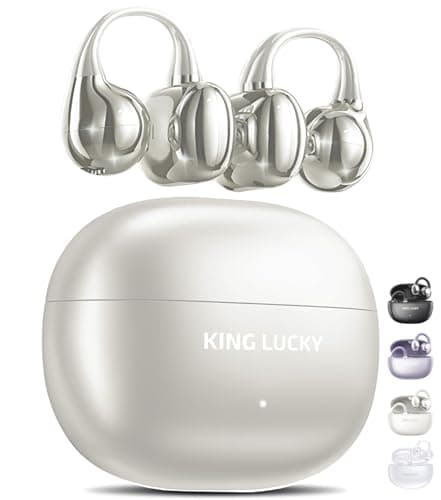 King Lucky Clip on Earbuds Open Ear Wireless Bluetooth 5.4 Headphones (Purple)  
King Lucky Clip on Earbuds Open Ear Wir