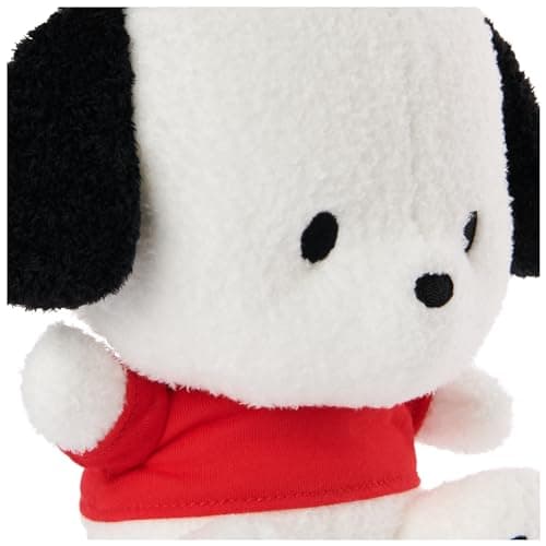 GUND Sanrio Pochacco White Red Puppy Stuffed Animal for Kids and Adults 6" Novelty Plush Toy