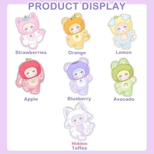 Nommi Interesting Fruits Series Plush Blind Box Toy for Kids Collectible Cute Figures 1PC (1 of 7 Possible Styles) Happy