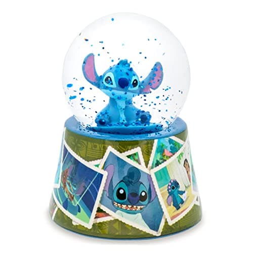 Disney Lilo & Stitch Vintage Photos Mini Light-Up Snow Globe for Adults | Glitter | 3 Inches