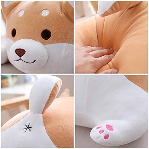 Shiba Inu Dog Plush Pillow for Valentine Gifts (Brown Round Eye, 1|5in)  
Cute Soft Corgi Stuffed Animals Doll Toys for