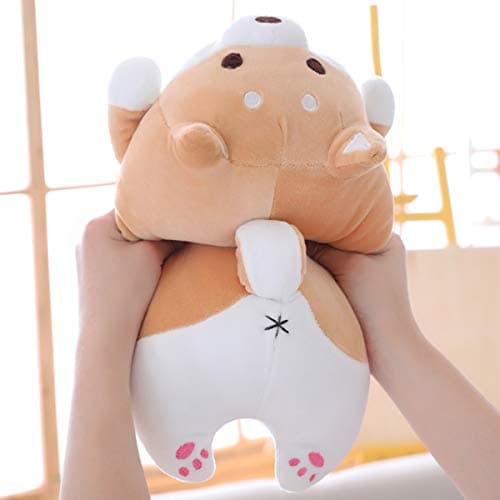 Shiba Inu Dog Plush Pillow for Valentine Gifts (Brown Round Eye, 1|5in)  
Cute Soft Corgi Stuffed Animals Doll Toys for