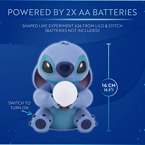 Officially Licensed Lilo and Stitch Lamp - Paladone Stitch Light Bedside Table Decor
| Paladone Stitch Light - Official