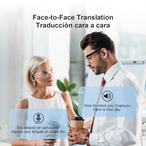 MINISO MS162 AI Translation Earbuds for Travelers and Business Professionals - Real Time 3-in-1 Translator Earbuds, 135
