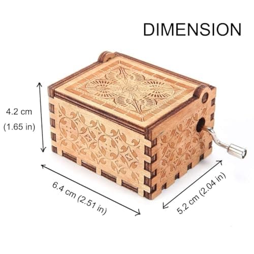 Ukebobo Wooden Music Box for Friend and Cousins - The Pooh Saying Music Box, Perfect New Year's Gift - 1 Set