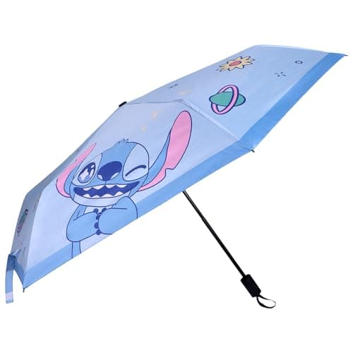 MINISO Disney Stitch Dinner Party Collection Cute Travel Umbrella For Women Girls And Boys Rain And Sun Protection Beach