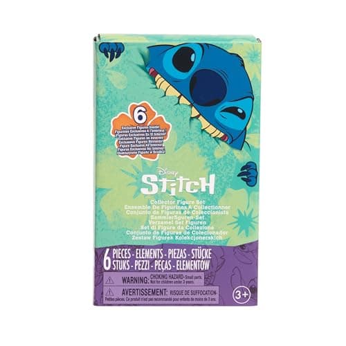 Disney Stitch Feed Me 6-piece Collectible Figure Set for Kids Ages 3 Up | Premium Collector Package | Amazon Exclusive b