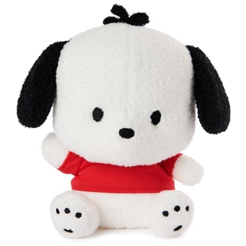 GUND Sanrio Pochacco White Red Puppy Stuffed Animal for Kids and Adults 6" Novelty Plush Toy