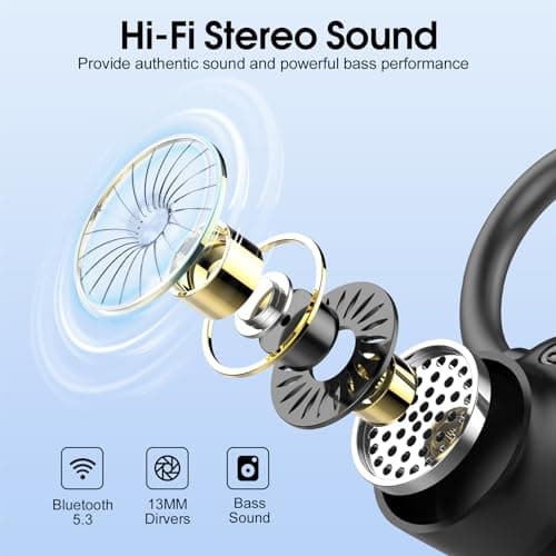 Wireless Earbuds Bluetooth 5.3 Sport In Ear Phones Jet Black
Wireless Earbuds Bluetooth 5.3 Deep Bass Stereo Noise Cance