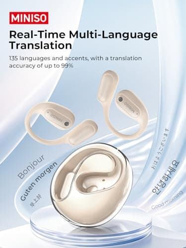 MINISO Real Time Language Translator Earbuds with 135 Languages
MINISO Open-Ear Translating Earbuds with 60Hrs Playtime