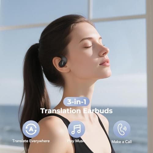 MINISO X15 Pro AI Translation Earbuds Real Time 135 Language Translator Fit iOS & Android for Travel Business Learning