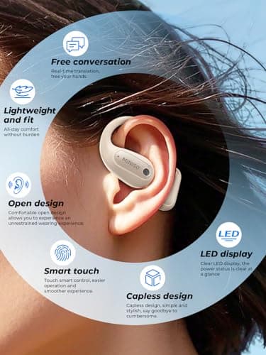 MINISO Real Time Language Translator Earbuds with 135 Languages
MINISO Open-Ear Translating Earbuds with 60Hrs Playtime