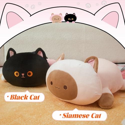 MINISO 19.6" Siamese Cat Plush Toy Kawaii Cute Hugging Pillow for Kids Boys Girls  
MINISO Ultra-Soft Rebound Siamese Ca