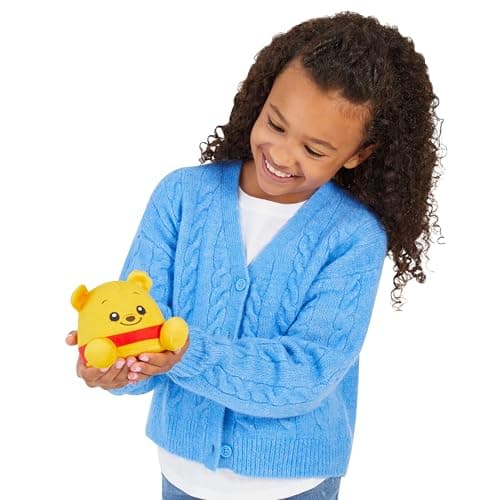 Disney Classics Winnie The Pooh Weighted Plush for Kids, Ages 3 Up, Stress Relief Toy, 4-inch Stuffed Animal by Just Pla