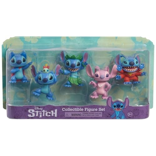 Just Play Disney’s Lilo & Stitch Collectible 5-Piece Stitch Figure Set for Kids Aged 3 and Up
| Disney’s Lilo & Stitch