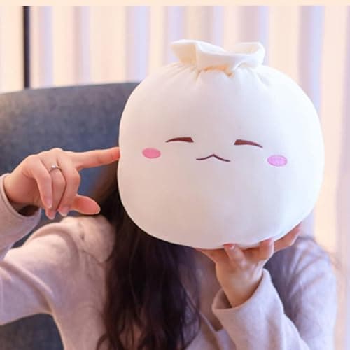 Dumpling Plush Pillow, Cute Stuffed Bun Toy, Funny Food Gift for Kids & Adults (6.3 * 1|2in, Frown)
| Cute Dumpling Plu