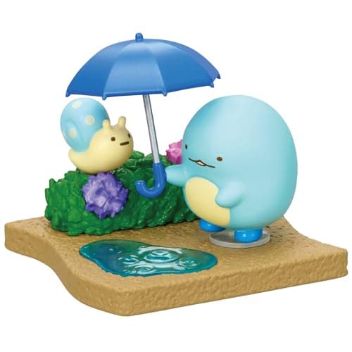Re-Ment Sumikko Gurashi Walking on a Rainy Day Blind Box for Home Decor Lovers - Includes 1 of 8 Collectible Mini Figuri