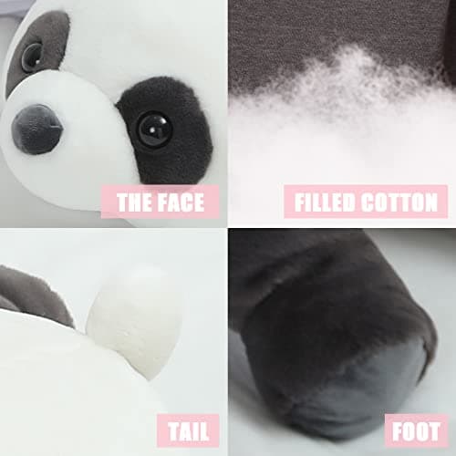 24" Cute Giant Panda Bear Plush Soft Body Pillow - Large Panda Stuffed Animal Toy Doll Gift for Kids, Girls and Boys, Bi