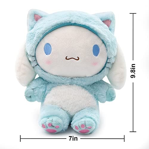 Cinnamoroll Plush Doll 8", Super Lovely Kitty My Melo Anime Plush Figure Toy, Ideal Birthday Easter Gift for Kids, Blue