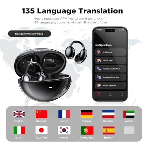 MINISO MS192 AI Translation Earbuds Real Time for Business, MINISO MS192 AI Translation Earbuds Real Time for Learning,