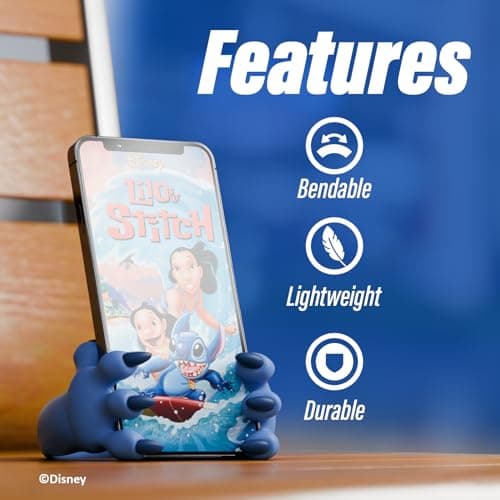 iJoy Disney Stitch Hands Phone Stand for Desk - Home/Office Phone Holder Stand for Girls, Boys and Lilo and Stitch Fans