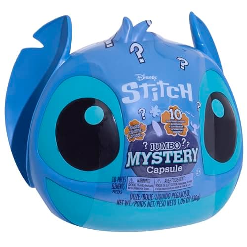 Just Play Disney Stitch Jumbo Mystery Capsule, 9 inch Alien Surprise Outfits Kids Toy for Ages 3 Up