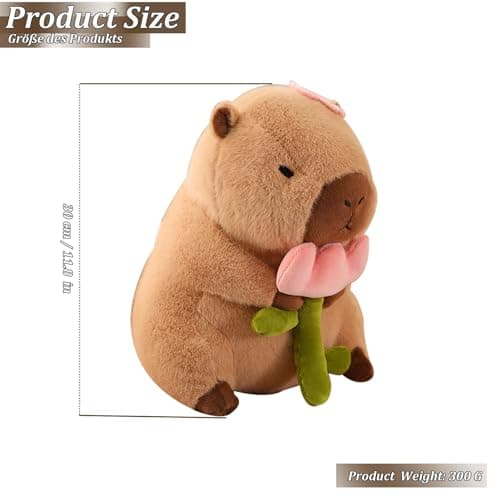 Cute Kapybara Plush Toy Pillows Kids' Soft Toy Brown Capybara Stuffed Animal Gift for Boys and Girls Brown Kawaii Capyba