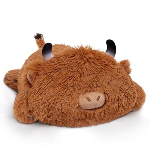 Cute Cow Plush Pillow, Kawaii White Cow Stuffed Animals for Kids & Girls