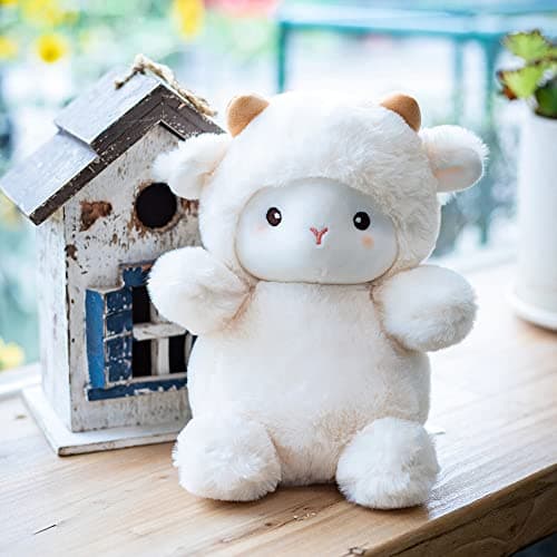 Little Sheep Plushie Lamb Stuffed Animal for Kids
| 10inch White Plush Toy Birthday Gift
| Little Sheep Plush Lamb for