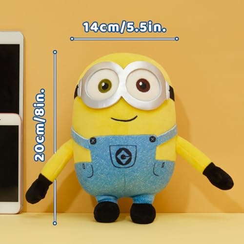 MINISO 8" Minions Stuffed Animals Plush Toys (Bob) for Kids and Girls Boys