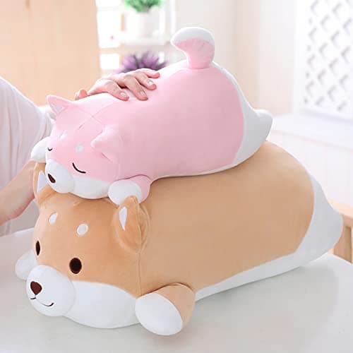 Shiba Inu Dog Plush Pillow for Valentine Gifts (Brown Round Eye, 1|5in)  
Cute Soft Corgi Stuffed Animals Doll Toys for